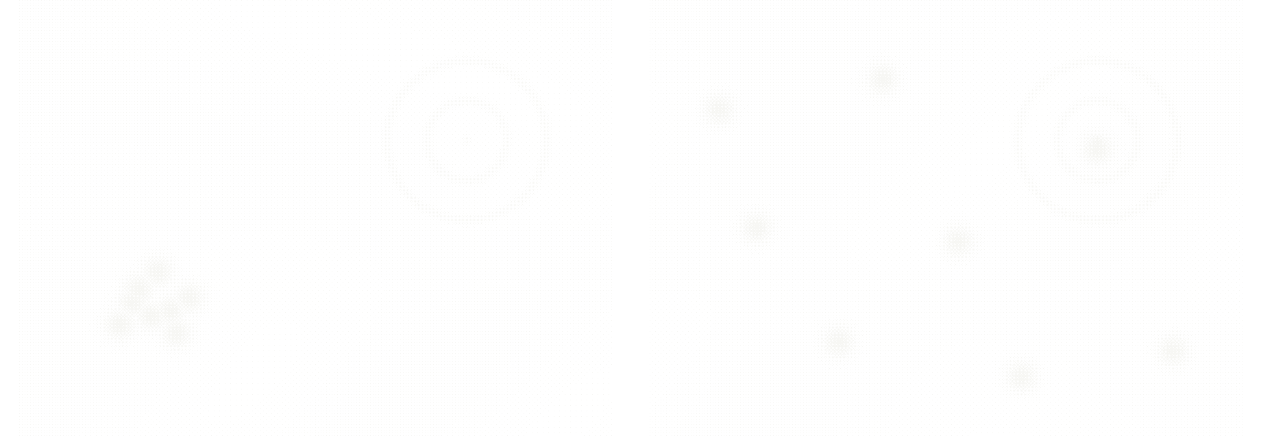 Two panels of dots: on the left, drafts bunched tightly in one region; on the right, drafts spread across the space.